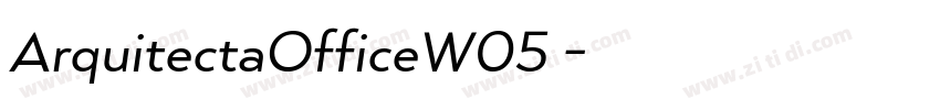 ArquitectaOfficeW05 字体转换